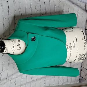 Tahari Green Cropped Blazer Size 6